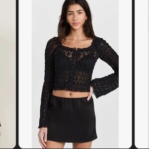 Free People Women's Madison Sheer Long Sleeve Shirt